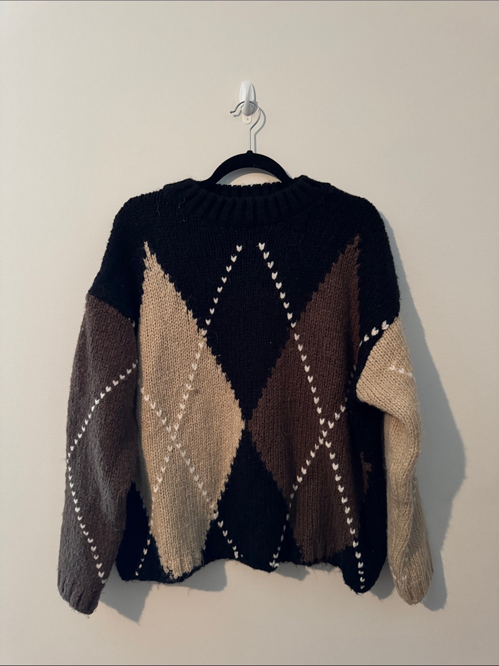 Zara Argyle Sweater